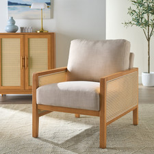 Springwood Caning Accent Chair, Light Honey Finish