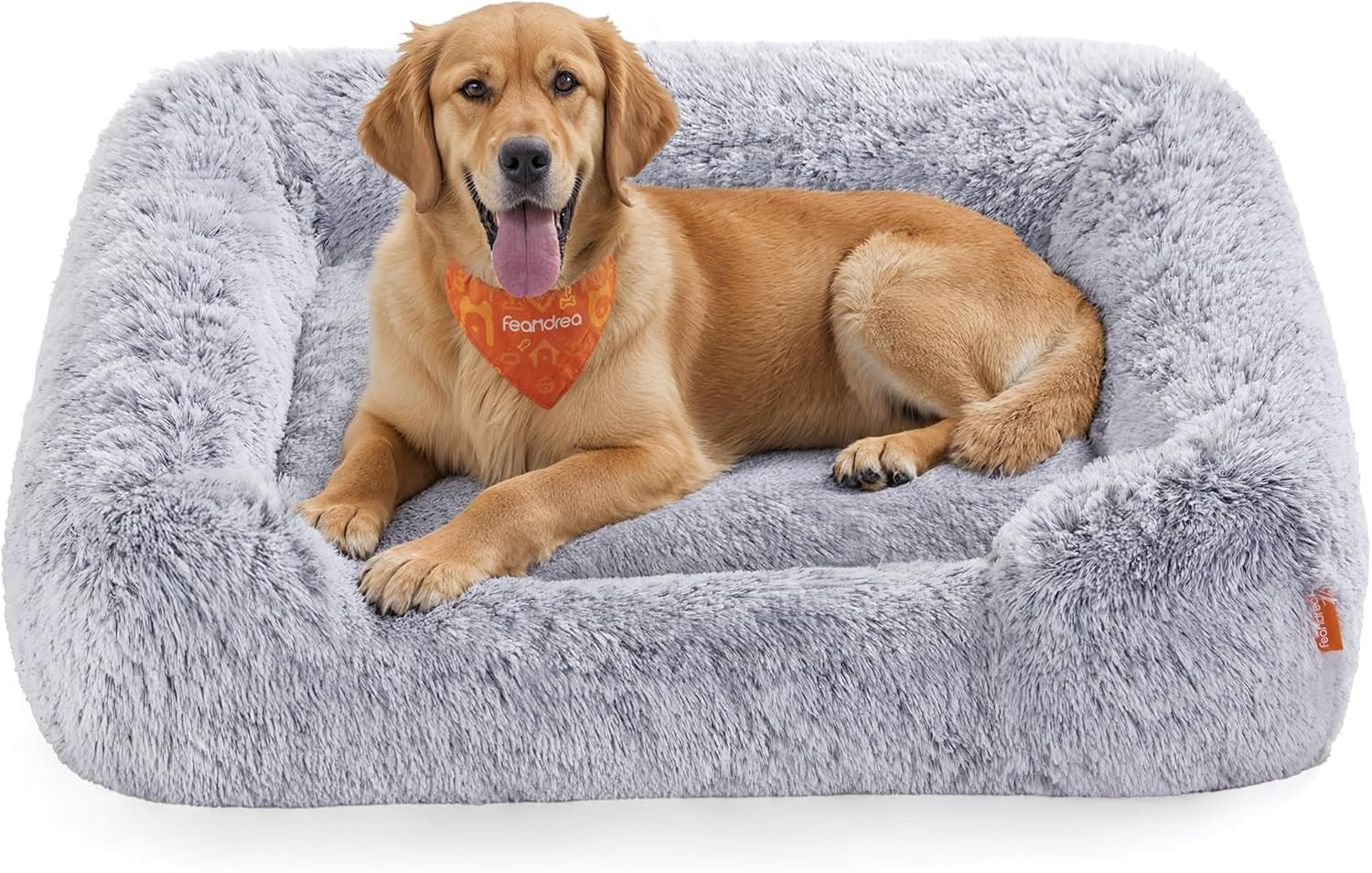 Divano per Cani 106x75 cm Grigio Ombré | Cuccia Morbida Lavabile Interno