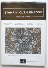 NEW Stampin' Up Country Floral 3D Embossing Folder Roses Leaves Flowers NEW  