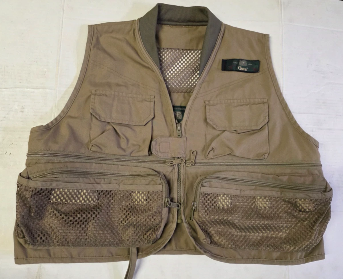 Gilet de pêche à la mouche Orvis vert olive taille XXL