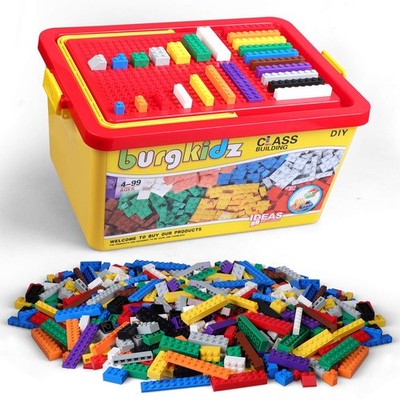 Building Bricks 1020 Pieces Set 1000 Basic Building Blocks in 17 Fun Shapes