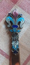 Beautiful French Champleve Cloisonne In Brass Letter Opener. Good Condition.