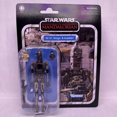 Star Wars The Mandalorian IG-12 Grogu & Anzellan 3.75" Figure Kenner New NIB
