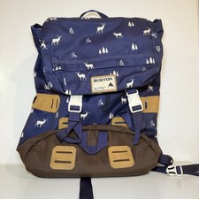Burton Hiking Backpack Adjustable Straps Animal Print Buckle Closure Rucksack