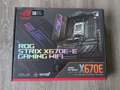ASUS ROG Strix X670E-E Gaming WiFi AM5 ATX Motherboard - MINT / OPEN BOX