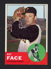 1963 Topps ROY FACE Pittsburgh Pirates #409 EX Condition (2)