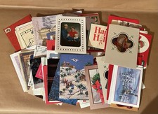 Large Lot Of Vintage Christmas Greeting Cards Envelopes Stamps All 1990s