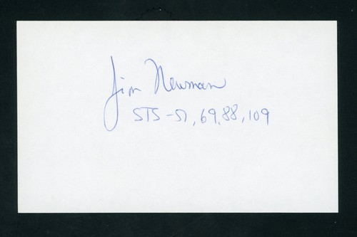 James Newman NASA Space Shuttle Astronaut Signed 3x5 Index Card E28011
