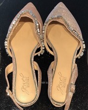 Jewel by Badgley Mischka Glitter Jewel Camden Slingback Evening Flats Rose Gld 7