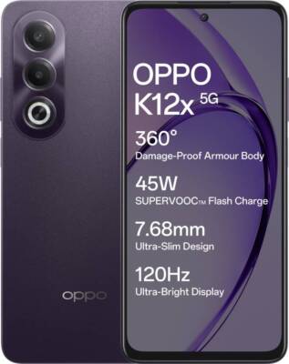Oppo スマートフォン パープル OPPO K12x 5G 45W Breeze Blue 8GB 256 GB Global Version Factory