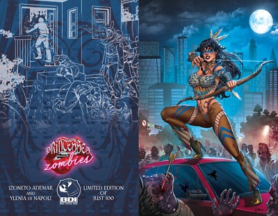 BIG DOG INK PRINCESSES vs ZOMBIES #1.5 POCAHONTAS VARIANT IZONETO ADEMAR