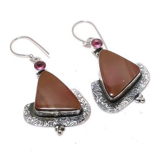 925 boucles d'oreilles en argent Sterling massif faites à la