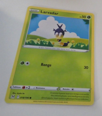 Pokemon Verlorener Ursprung Französisch Karte Larvadar 018/196 Fr TCG MINT