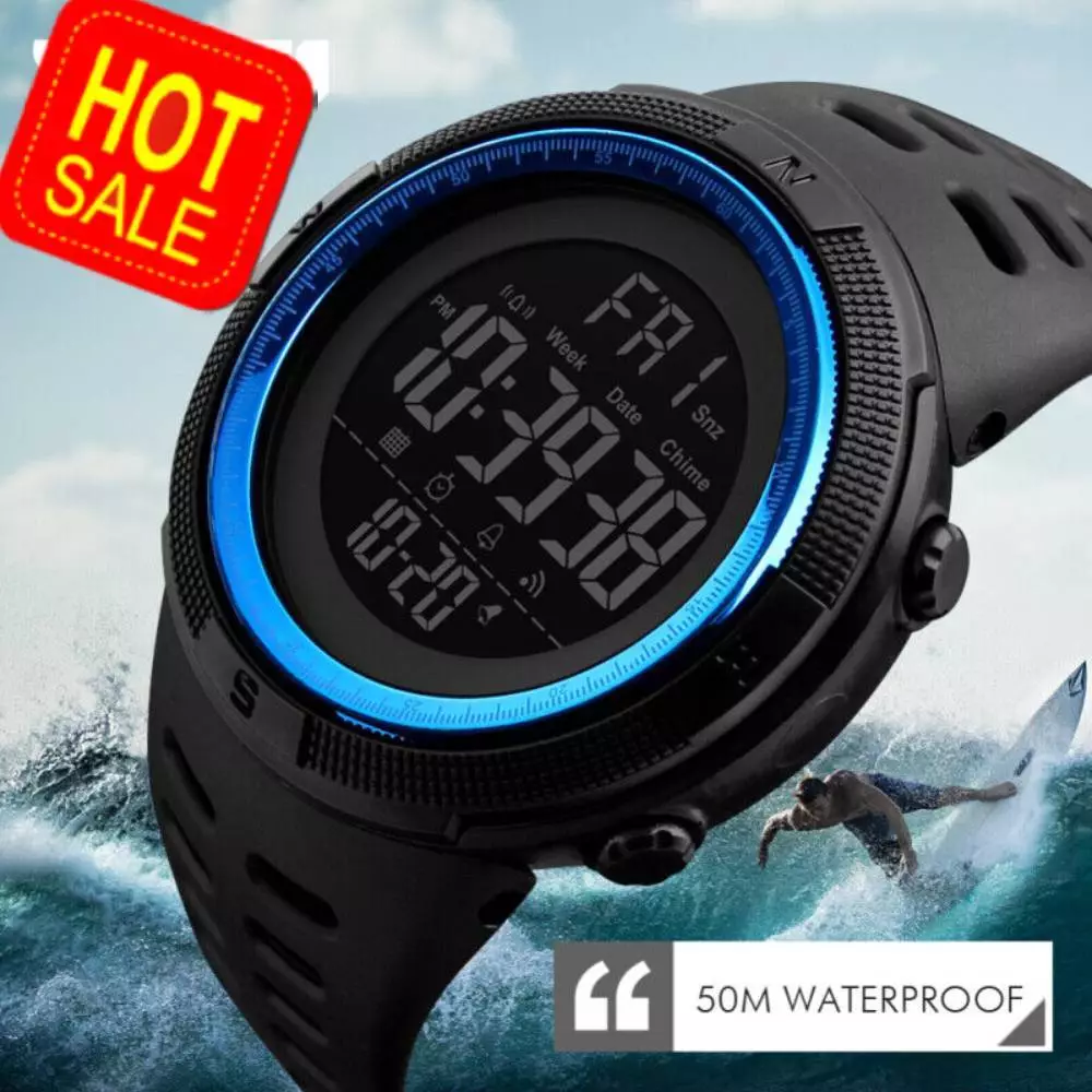 Mens sports shop watch with stopwatch