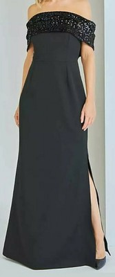 coast black suze bardot maxi dress
