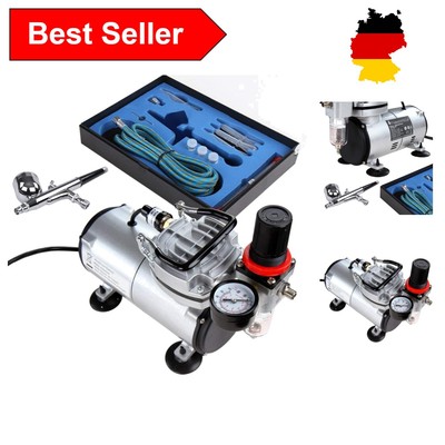 Timbertech Airbrush-Set Mit Kompressor Mit Mächtig Luftstrom Und Luftdruck Grund
