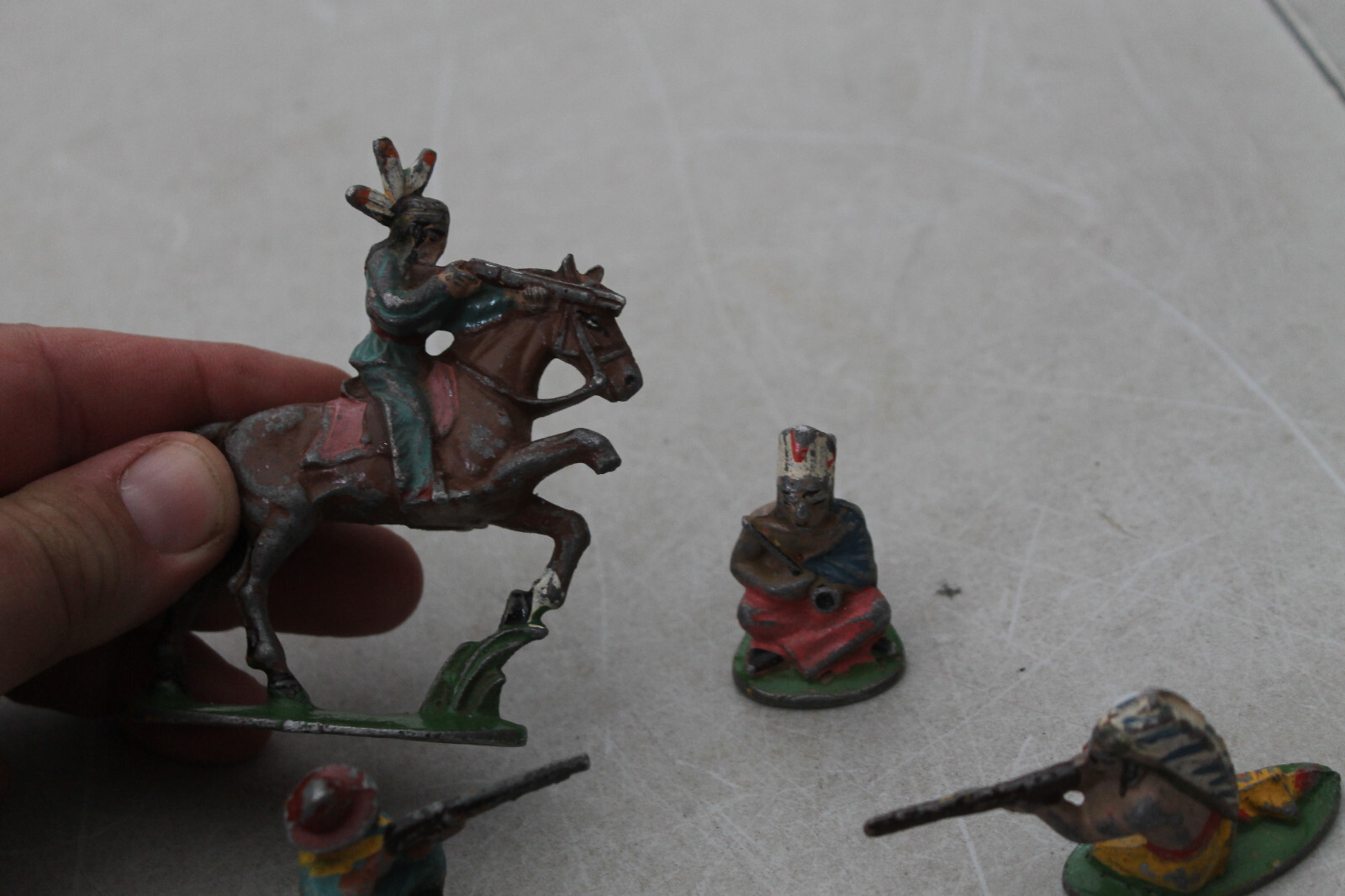 figurine quiralu cofalu aludo indien cowboy " cheval pat abimée " eBay