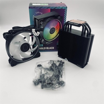 Cooler Master Hyper 212 Halo CPU-Luftkühler, komplett schwarz mit Aluminium-Fini