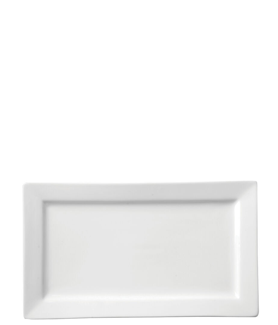 Titan Core Porcelain Platter White Rectangular 9.5 X 6.75"" (24 X 17Cm) Pack Of 6