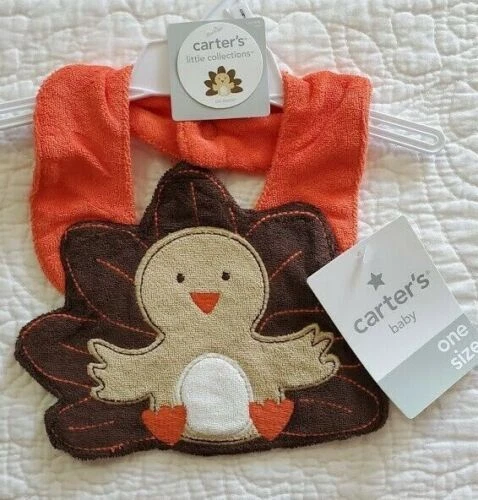 Carter's Brown Baby Bibs & Burp Cloths