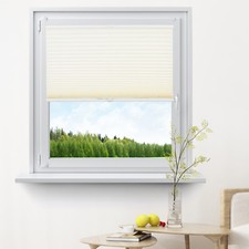 Plissee Klemmfix ohne Bohren Faltrollo Jalousie Easyfix verspannt Creme #391-2