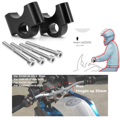 For BMW R1250GS R1200GS S1000XR black Offset Handlebar Mount Riser Adapter