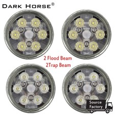 PAR36 Led Kit Pack 2pc Flood 2pc Trapezoid Beam Work Lights Replace 4411 24443