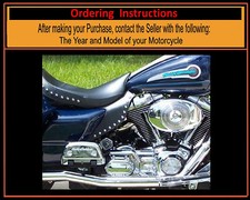 Harley Saddle Shield Touring Chrome Studded Mid Frame HEAT Deflectors USA Made