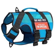 DO NOT PET Dog Vest Harness Size Medium Blue Service Training Vest NWT