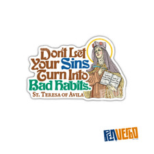 St. Teresa Of Avila Sticker 2pcs | Religious Gift | Saint Sticker | SQ425