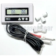 HM Digital DM-3 Inline Dual TDS/EC ppm/μS Monitor Meter, upgraded DM-2 DM-2EC
