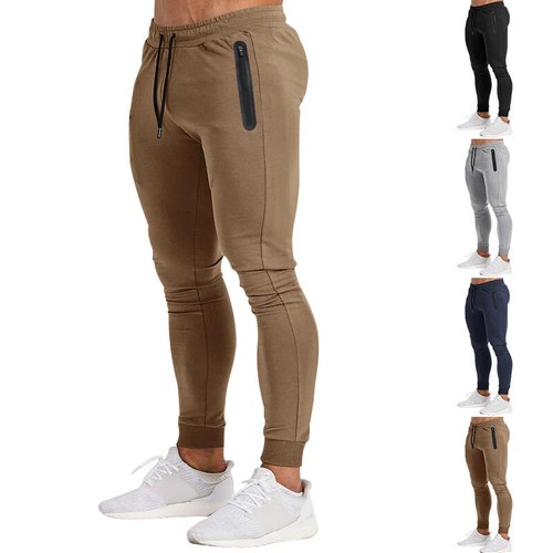 Men Casual Jogger Pants Solid Thin Cargo Sweatpants Male Multi-pocket - 第 7/25 張圖片