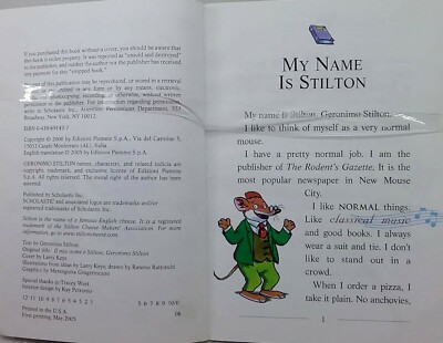 1st edition My Name is Stilton, Geronimo Stilton first printing