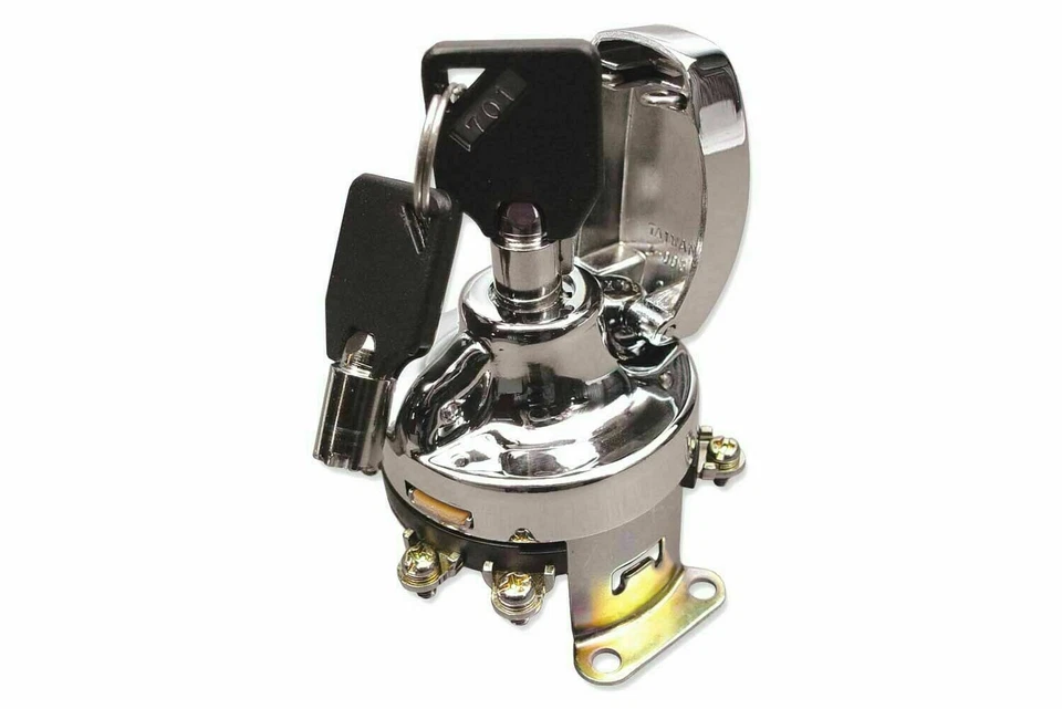 Interruptor de encendido Harley bisagra cabeza de pala cromada para 1973-1984 V-Twin 32-0480 X7 Foto 2 de 4