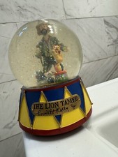 Emmett Kelly Jr. The Lion Tamer Snow Globe - Music Box By Flambro Plays Music