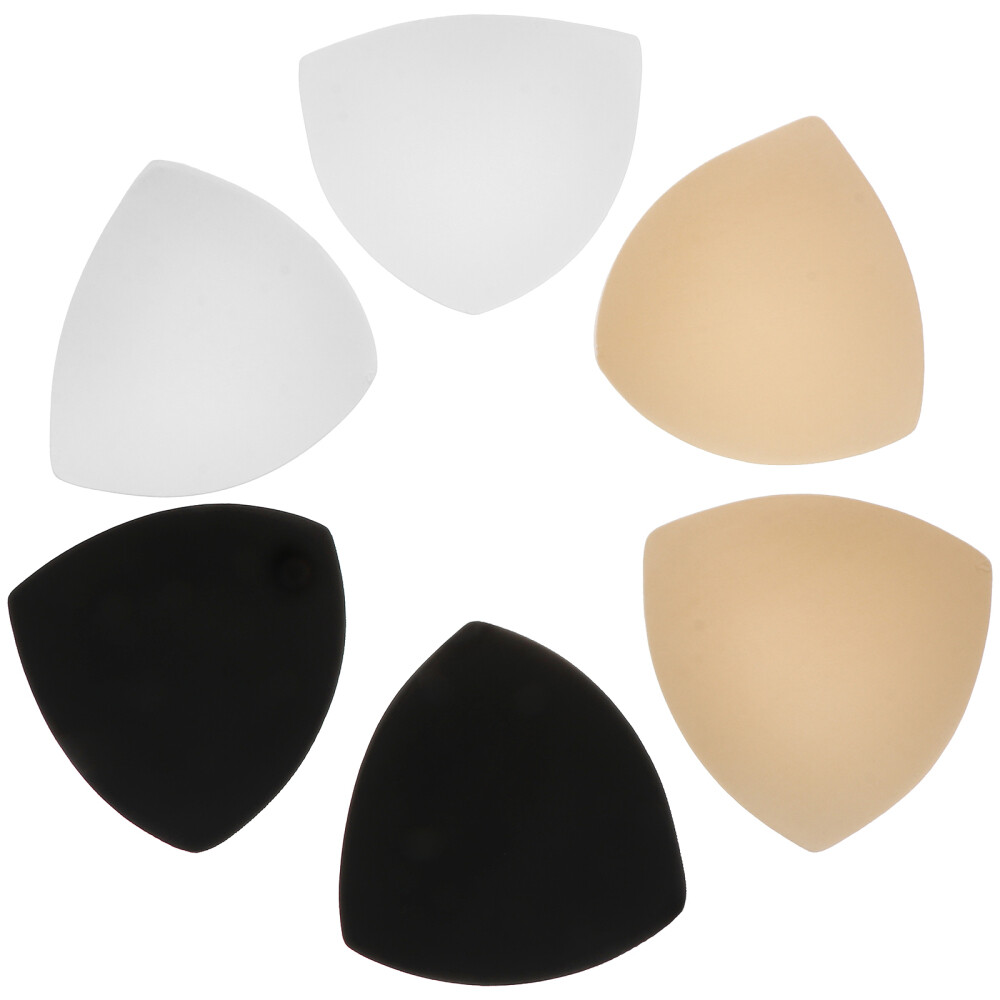 4 Pairs Bra Liners Round Pads Tape Bathing Suit Inserts Waterproof Miss