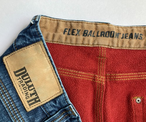 Duluth Trading Co Flannel Lined Denim Jeans Mens 39x30 Work Casual Outdoor - Picture 4 of 7