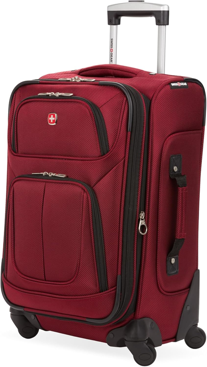 Sion Softside Expandable Luggage, Burgundy, Carry-On 21-Inch