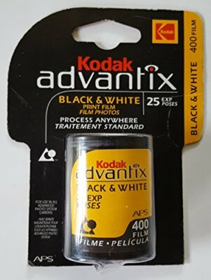 KODAK ADVANTIX Black White 400 Speed APS Film 24 shots