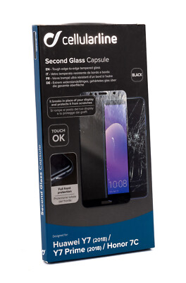 Cellularline Ultra Schutzglas Huawei Y7 Prime Honor 7C Displayschutz Glas 107