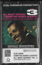 Hampton Hawes Quartet All Night Session Vol 3 Cassette EX Jazz Piano