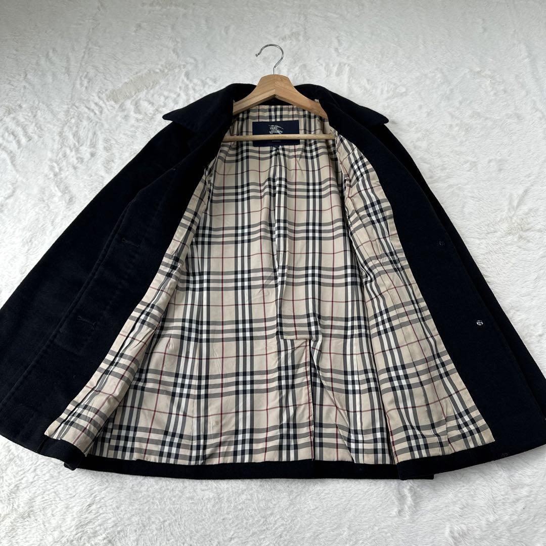 Burberry London Short Coat Black With Nova Check Pattern Size 38 For Women thumbnail 4