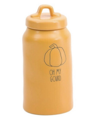 #ad Rae Dunn Collectionquot;OH MY GOURDquot; Canister Tabletop Decor Cookie Candy Jar NIB $19.79