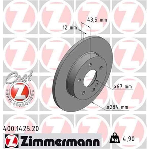 2X Zimmermann Bremsscheibe 400.1425.20-image