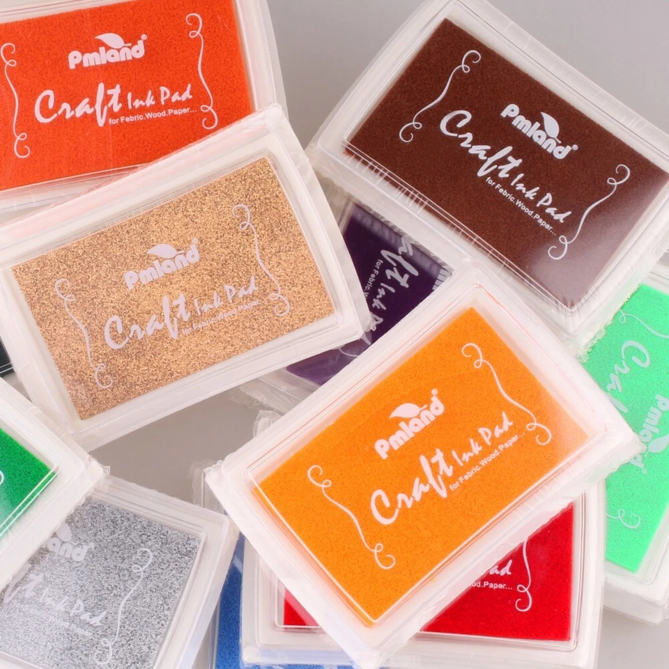 Чернильные прокладки для марок PMLAND для рукоделия, штамповки на бумаге, дереве или ткани, 15 цветов - Изображение 3 из 4