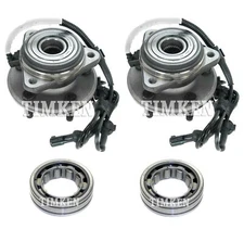 Front & Rear Wheel Bearings & Hubs Kit Timken For Mercury Mountaineer 4WD 97-01