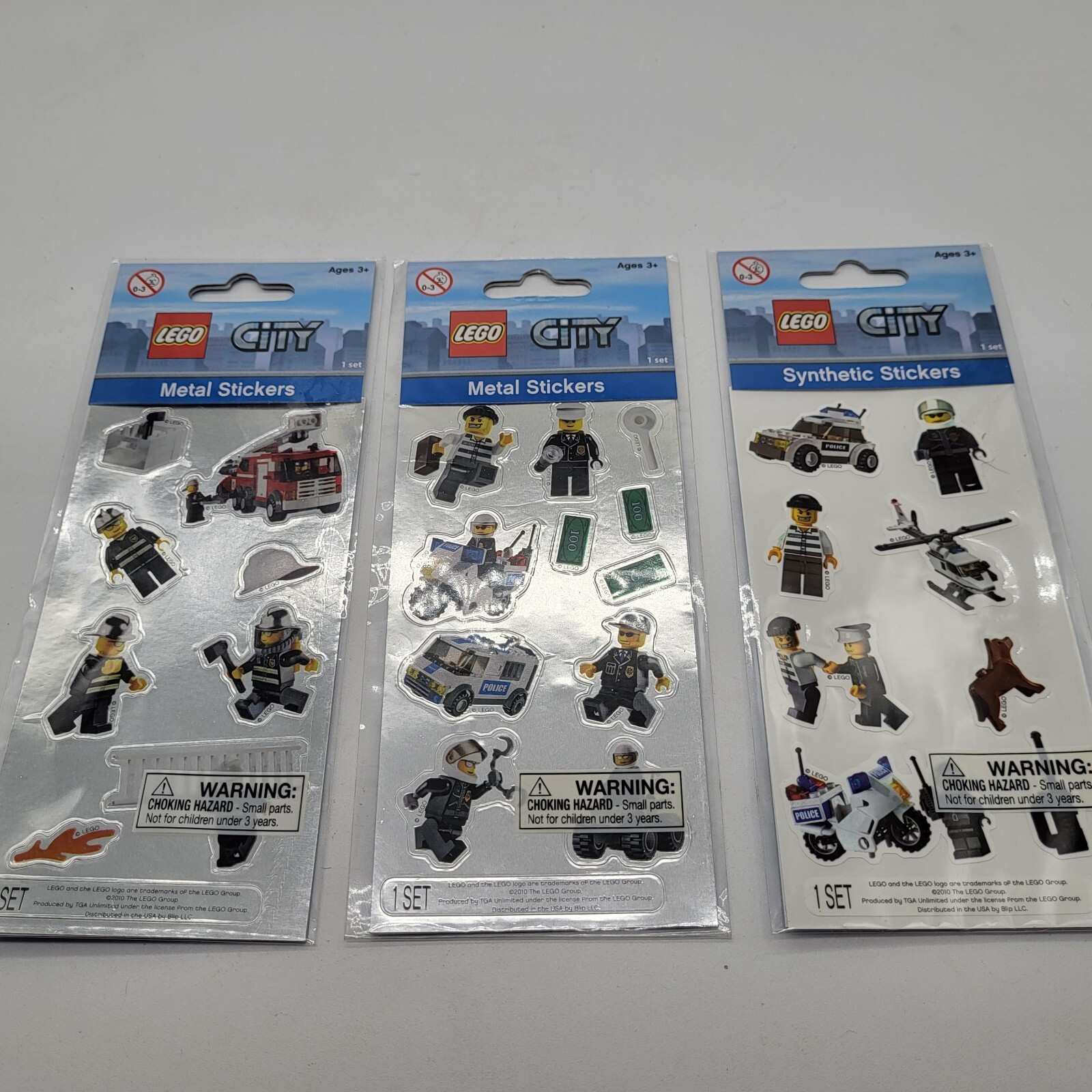 Lego PEEL AND STICK LEGO CITY FIRE METAL POLICE SYNTHETIC STICKERS SET OF 3 eBay