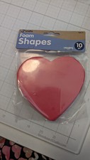 Tiny Crafts Foam Shapes - 10 pc Red Hearts - 4 1/2 " / 4.5"