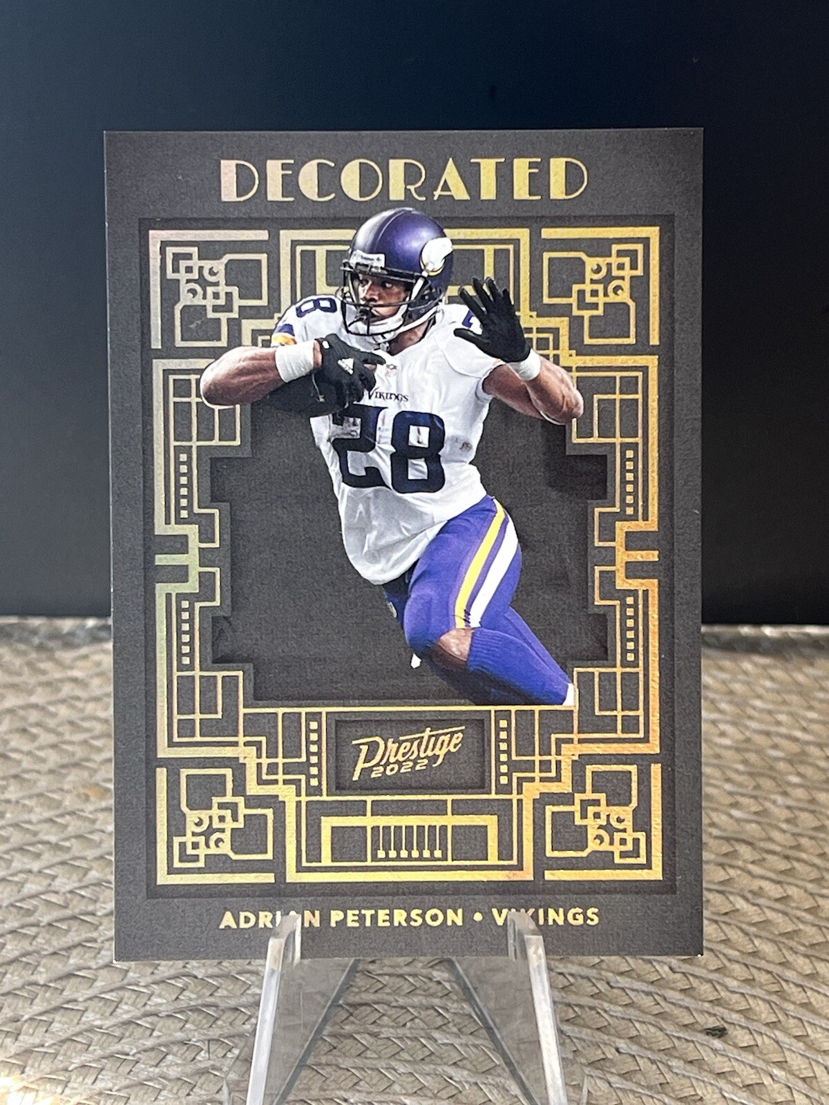 2022 Prestige Football Adrian Peterson Decorated SSP Minnesota Vikings CASE HIT!