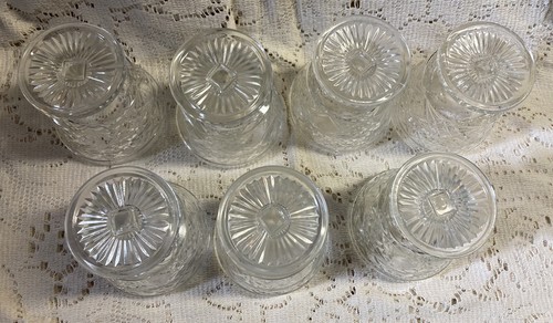 Vintage Clear Glass Hazel Atlas Big Top Peanut Butter Sherbet Glasses Lot of 7 - Picture 4 of 6